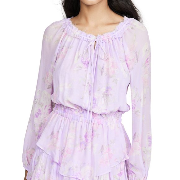 LoveShackFancy Lavender Floral Dress - Picture 6 of 9